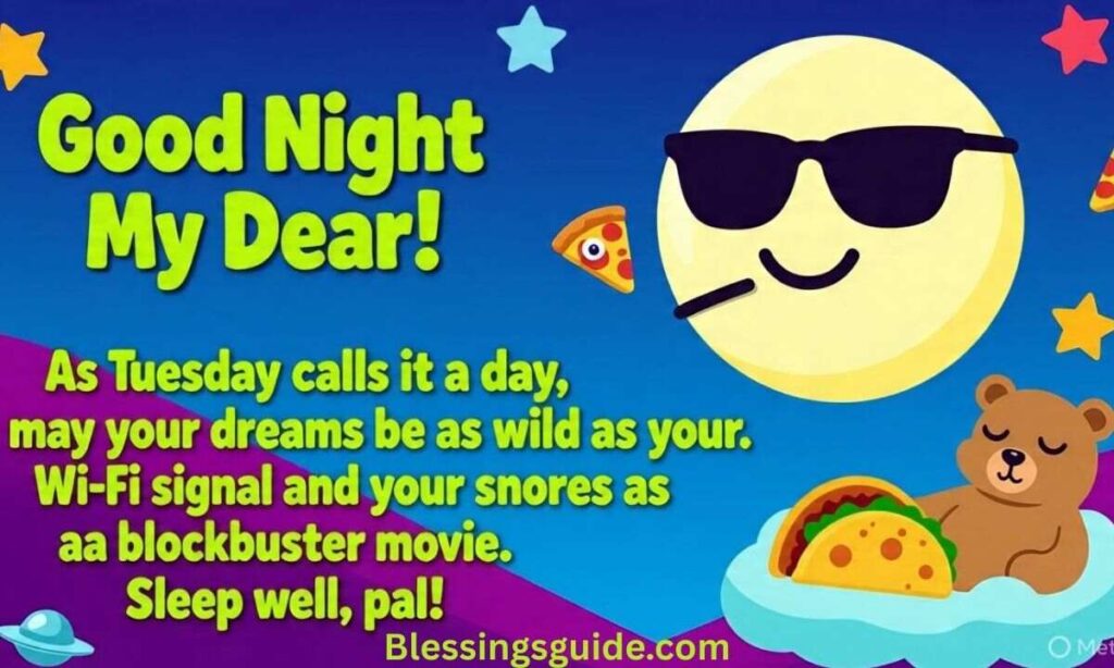 Funny Good Night Tuesday Blessings for Friend