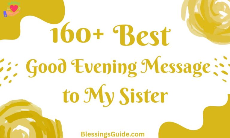 Good Evening Message to My Sister