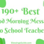 Good Morning Messages to School Teacher